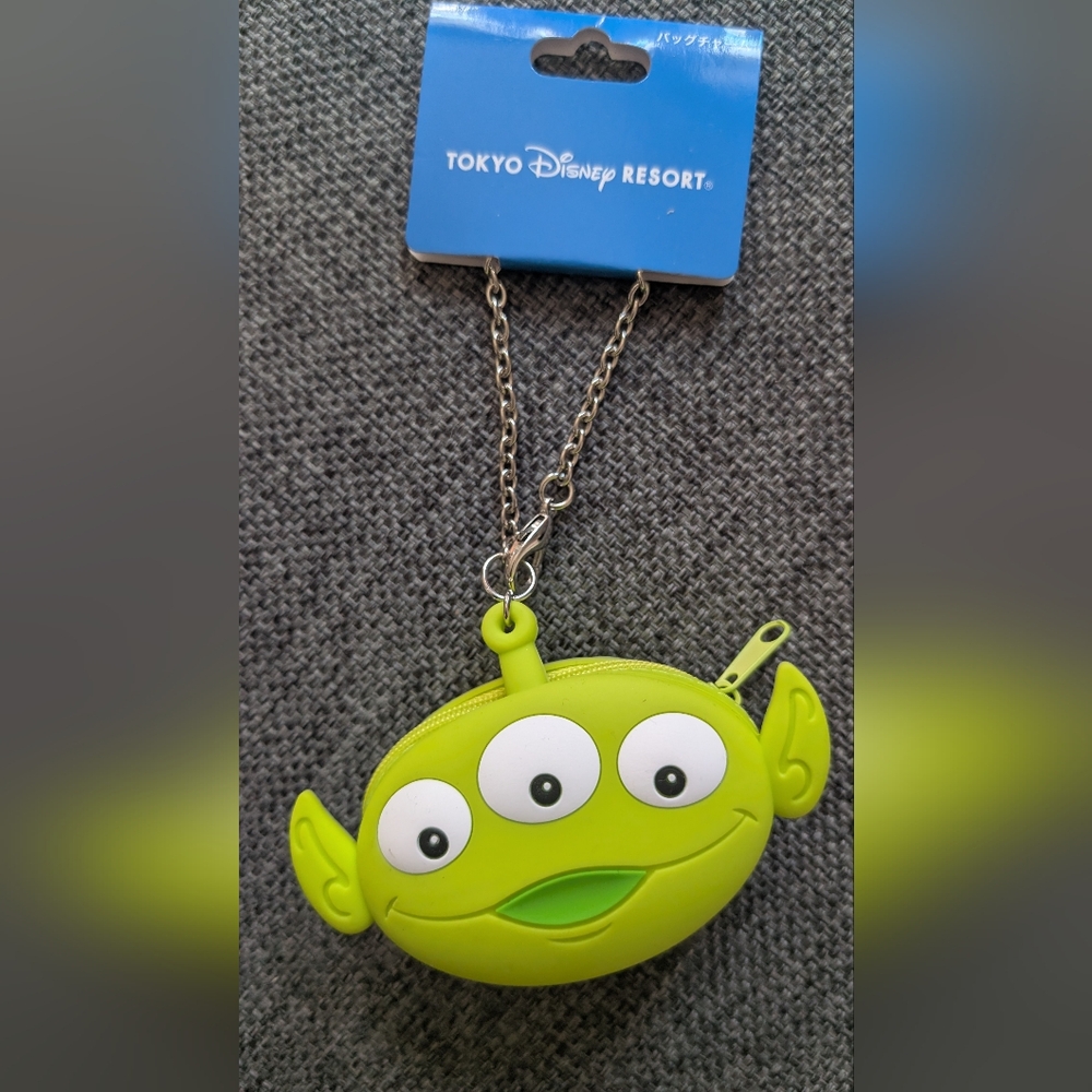 Tokyo Disney sea Japan Resort Toy Story Alien Coin Purse Bag Charm NWT Zipper